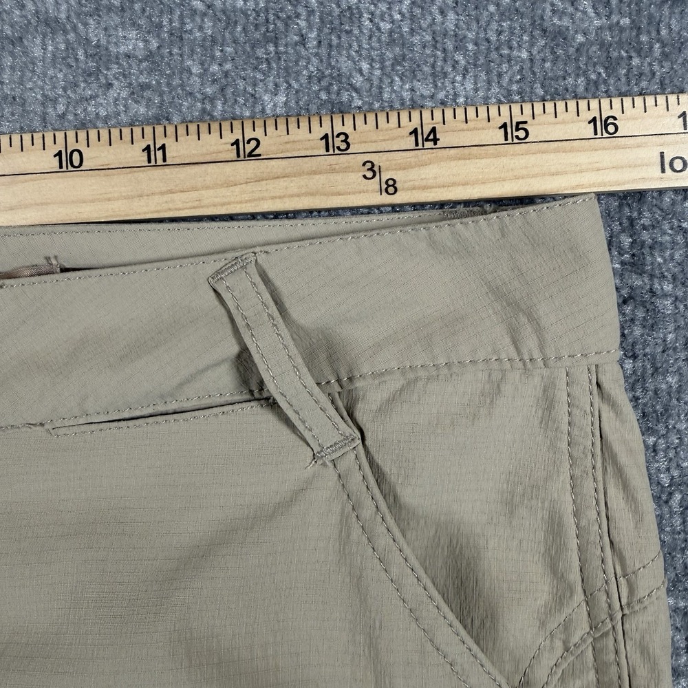 NWT Prana Capris Women's 6 Beige Nylon Zipper Leg Relaxed Low Rise - Picture 4 of 8